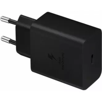 Samsung cestovná nabíjačka EP-T4510XBE, Fast Charging 45W, USB-C + dátový kábel USB-C, čierna