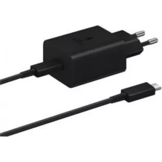 Samsung cestovná nabíjačka EP-T4510XBE, Fast Charging 45W, USB-C + dátový kábel USB-C, čierna