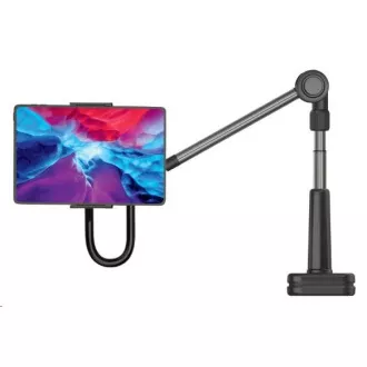 FIXED univerzálny držiak RELAX na tablet/telefón na upevnenie na stôl s otočným a nastaviteľným ramenom, čierna