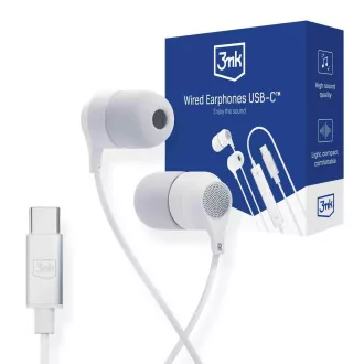 3mk slúchadlá - Wired Earphones USB-C, biela 3mk slúchadlá - Wired Earphones USB-C, biela