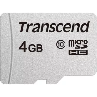 TRANSCEND MicroSDHC karta 4GB 300S, Class 10, bez adaptéra
