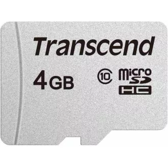 TRANSCEND MicroSDHC karta 4GB 300S, Class 10, bez adaptéra