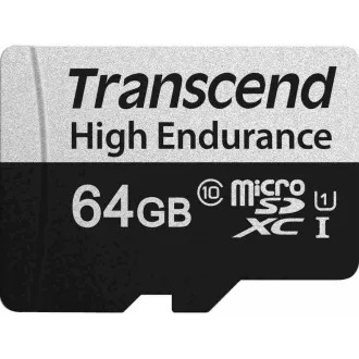 TRANSCEND MicroSDXC karta 64GB 350V, High Endurance TRANSCEND MicroSDXC karta 64GB 350V, High Endurance