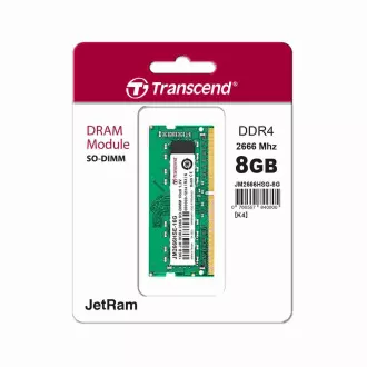 TRANSCEND SODIMM DDR4 8GB 2666MHz 1Rx16 1Gx16 CL19 1.2V