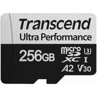 TRANSCEND MicroSDXC karta 256GB 340S, UHS-I U3 A2 Ultra Performácia 160/125 MB/s