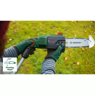 Bosch UniversalChainPole 18 akumulátorový teleskopický prerezávač vetiev, reťaz Oregon, automatické mazanie, ochrana lišty Bosch UniversalChainPole 18 akumulátorový teleskopický prerezávač vetiev, reťaz Oregon, automatické mazanie, ochrana lišty