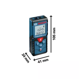 BOSCH GLM 40, laserový merač vzdialenosti, rozsah 0, 15 – 40, 00 m, 635 nm, < 1 mW