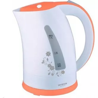 Orava VK-3417 P rýchlovarná kanvica, 2000 W, 1.7 l, automatické vypnutie, biela / oranžová
