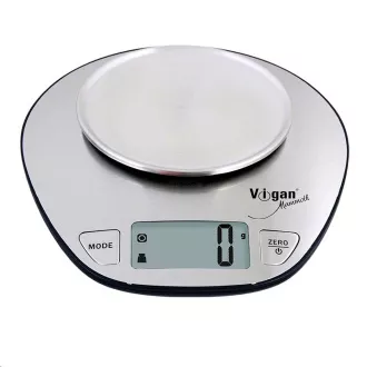 VIGAN KVX1 kuchynská váha, do 5 kg, veľký LCD displej, tenzometrický senzor, nerez