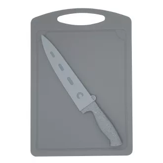 Steuber Krájacia doska s nožom Chef sivá 36 x 25 cm Steuber Krájacia doska s nožom Chef sivá 36 x 25 cm