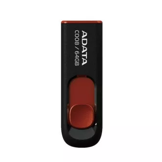 ADATA Flash Disk 64GB C008, USB 2.0 Classic, čierna