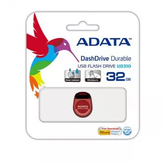 ADATA Flash Disk 32GB UD310, USB 2.0 Dash Drive Durable, červená ADATA Flash Disk 32GB UD310, USB 2.0 Dash Drive Durable, červená