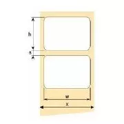 OEM samolepiace etikety 68mm x 38mm, biely papier, cena za 2000 ks