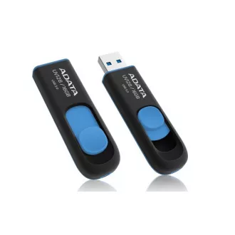ADATA Flash Disk 16GB UV128, USB 3.1 Dash Drive (R:40/W:25 MB/s) čierna/modrá ADATA Flash Disk 16GB UV128, USB 3.1 Dash Drive (R:40/W:25 MB/s) čierna/modrá