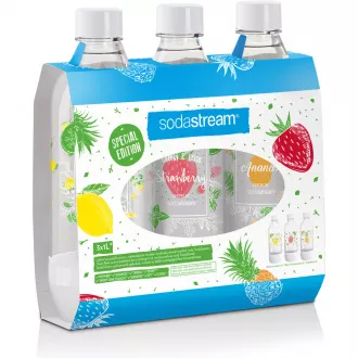 Fľaša JET 3 x 1l WHITE (LE OVOCIE) SODA Fľaša JET 3 x 1l WHITE (LE OVOCIE) SODA