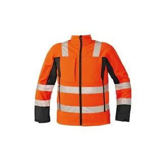 MALTON softshell. bunda HV oranžová L