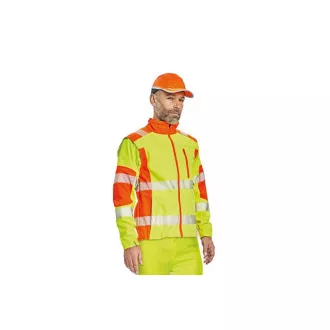 LATTON softsh. bunda HV žltá/oranž. M