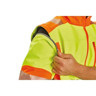 LATTON softsh. bunda HV žltá/oranž. M