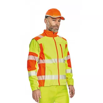 LATTON softsh. bunda HV žltá/oranž. M