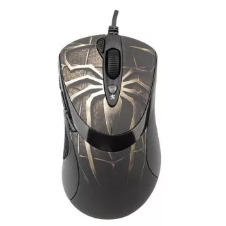 A4tech XL-747H, herná myš, ANTI-VIBRATE, 3600DPI, motív pavúk hnedý