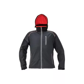 KNOXFIELD softshell bunda antra/červ S