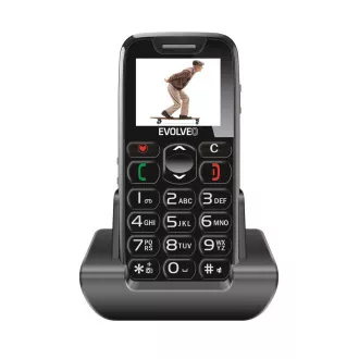 EVOLVEO EasyPhone, mobilný telefón pre seniorov s nabíjacím stojanom (čierna farba) EVOLVEO EasyPhone, mobilný telefón pre seniorov s nabíjacím stojanom (čierna farba)
