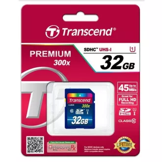 TRANSCEND SDHC karta 32GB Premium, Class 10 UHS-I, 300X TRANSCEND SDHC karta 32GB Premium, Class 10 UHS-I, 300X