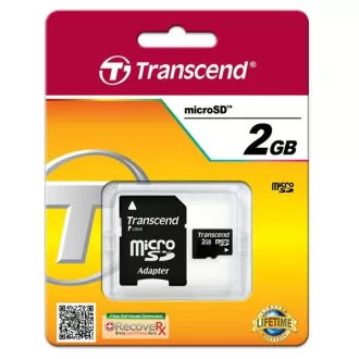 TRANSCEND MicroSD karta 2GB + adaptér