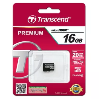 TRANSCEND MicroSDHC karta 32GB Class 10, bez adaptéra