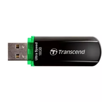 TRANSCEND Flash Disk 16GB JetFlash®600, USB 2.0 (R:32/W:16 MB/s) čierna/zelená