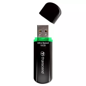 TRANSCEND Flash Disk 16GB JetFlash®600, USB 2.0 (R:32/W:16 MB/s) čierna/zelená