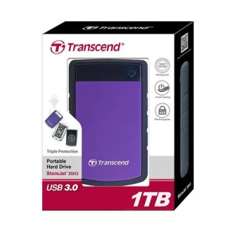 TRANSCEND externý HDD USB 3.1 StoreJet 25H3P, 1TB, Purple (nárazuvzdorný) TRANSCEND externý HDD USB 3.1 StoreJet 25H3P, 1TB, Purple (nárazuvzdorný)