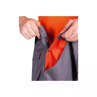 DESMAN nohavice lacl šedá/oranžová 52