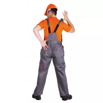 DESMAN nohavice lacl šedá/oranžová 56
