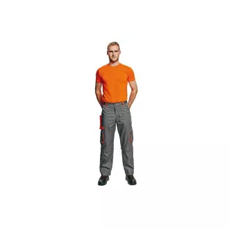 DESMAN nohavice do pása šedá/oranžová 62