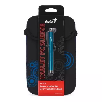 GENIUS GS-701P, bundle púzdro na 7" Tablet PC čierne + dotykové pero modré