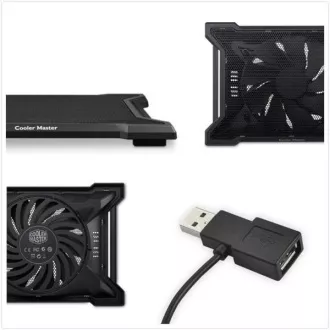 Cooler Master chladiaci podstavec X Slim II pre notebook do 15.6", 20cm, čierna Cooler Master chladiaci podstavec X Slim II pre notebook do 15.6", 20cm, čierna
