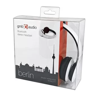 GEMBIRD slúchadlá s mikrofónom Berlin, Bluetooth, biela