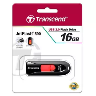 TRANSCEND Flash Disk 16GB JetFlash®590K, USB 2.0 (R:13/W:4 MB/s) čierna