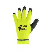 Rukavice CXS ROXY WINTER, zimné, máčané v latexe, čierno-žlté, vel. 08