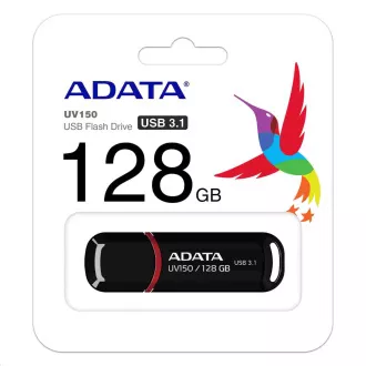 ADATA Flash Disk 128GB UV150, USB 3.1 Dash Drive (R:90/W:20 MB/s) čierna