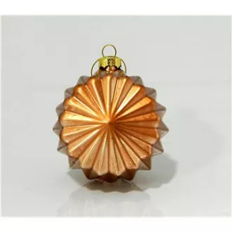 Eurolamp Vianočné ozdoby sklenené polygonálne vo farbe bronzu, 8 cm, set 4 ks