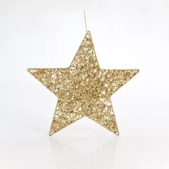 Eurolamp Závesná hviezda, zlatá, 45 cm