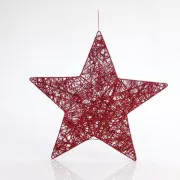 Eurolamp Závesná hviezda, červená, 45 cm