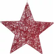 Eurolamp Závesná hviezda, červená, 60 cm