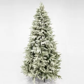 Vianočný umelý stromček Prírodný zasnežený strom 240 cm, 2. akosť