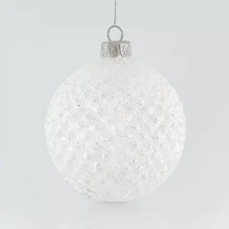 Eurolamp Vianočné ozdoby transparentná sklenená lopta, 8 cm, set 4 ks