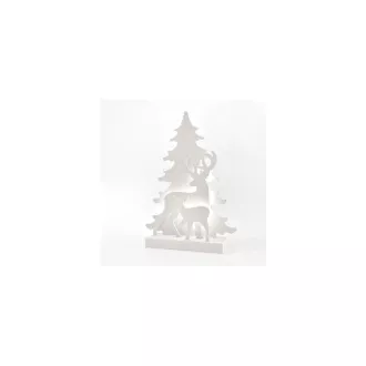 Eurolamp Stolová dekorácia so stromčekom as jeleňami, 11 LED, na batérie, 29 x 8 x 40,5 cm, 1 ks