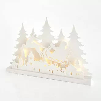 Eurolamp Stolová dekorácia so santou na saniach, 40 LED, 60 x 8 x 40,5 cm, 1 ks