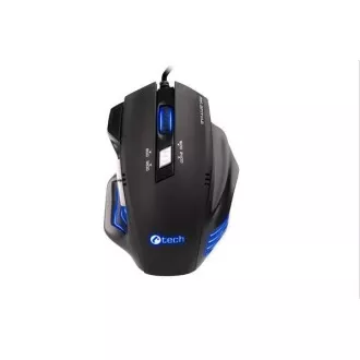 C-TECH myš AKANTHA, herné, modré podsvietenie, 2400 DPI, USB